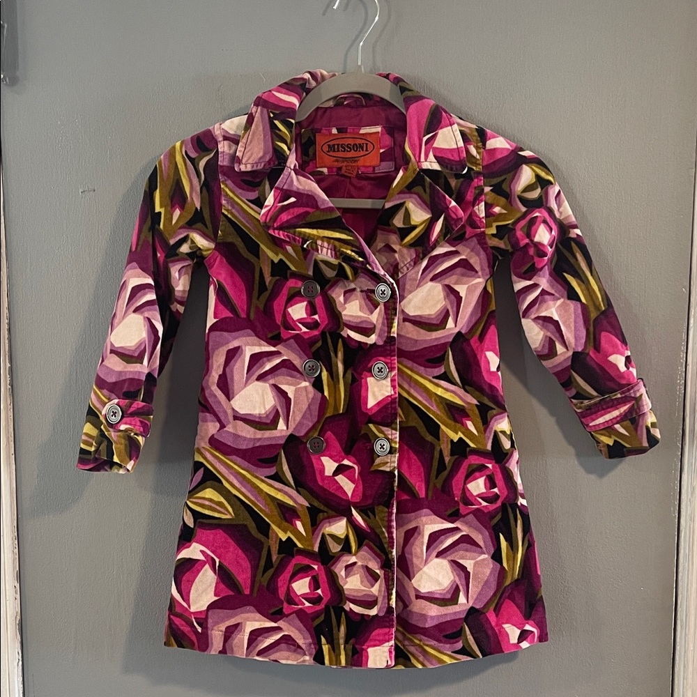 Missoni Floral Double-Breasted Coat Size 4/5T‎